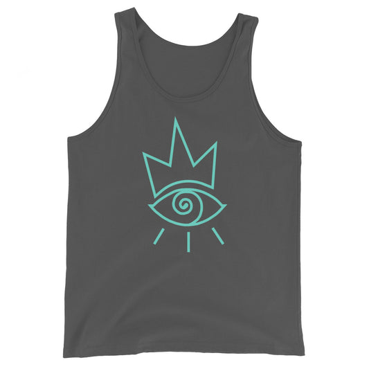 grey with turquoise genderless tank