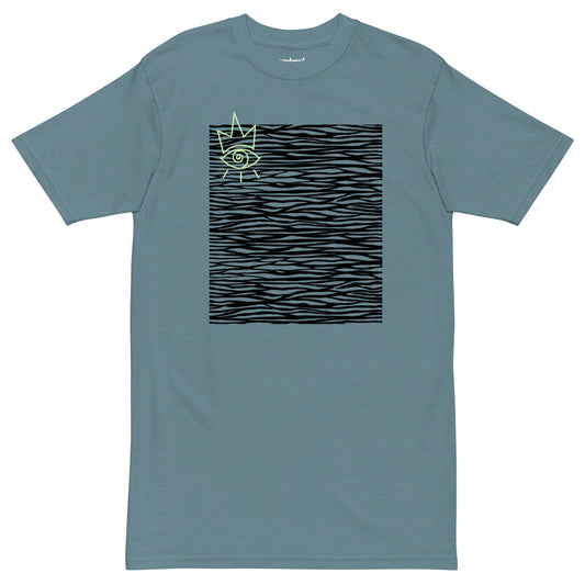 almost lost in the waves blue heavy shirt